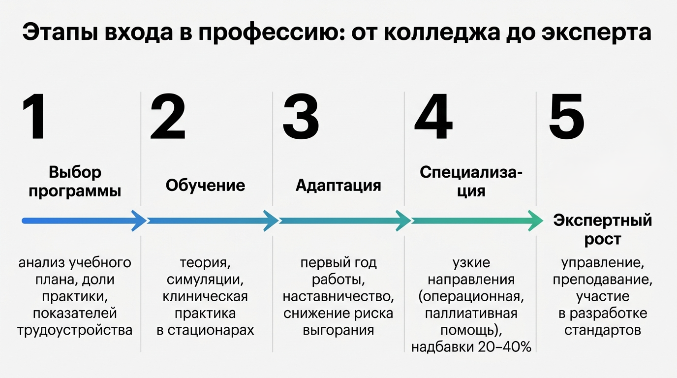 Этапы входа в профессию: от колледжа до эксперта